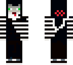 preview for Black and white stripes with dungaree