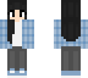 preview for Black Hair Blue Flannel