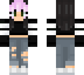 preview for Black Hair Pink Bangs