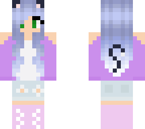 preview for cute blue haired cat girl