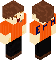 preview for [fixed] (better hair) Sleek Leather Jacket, Orange Shirt, Black Pants