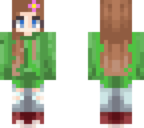 preview for Girl in green hoodie and jeans