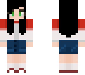 preview for girl tommyinnit skin w black hair