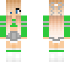 preview for Green and Silver Cheerleader