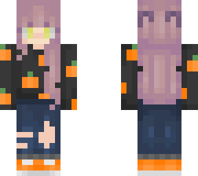 preview for Halloween girl with pumpkins