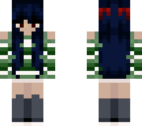 preview for Inspired Green Sweater and Blue Hair Girl