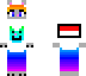 preview for MakazihSkin grey cat wearing white rainbow hoddie