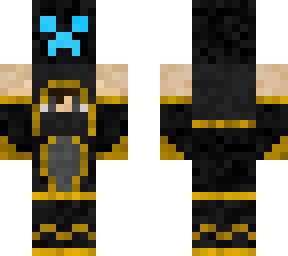 preview for Mini Mage Holding Gamer Neon Blue and Black Creeper Head