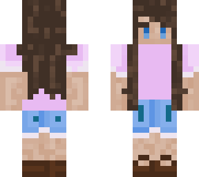 preview for Pastel girl brown hair blue eyes