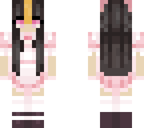 preview for pink maid with black hair
