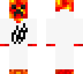 preview for PrestonPlayz White Hoodie wBlack Flame