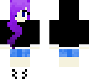 preview for purple hair hoodie girl