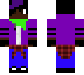 preview for Purple jacket with gloves and purple streak in hair