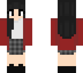 preview for Red Cardigan and Plaid Skirt