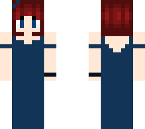 preview for red hair blue dress