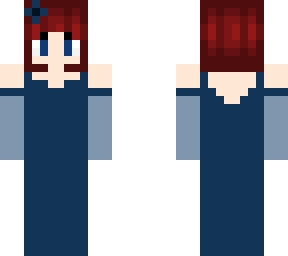 preview for red hair blue dress
