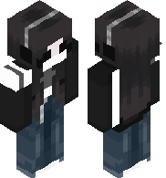 preview for Skin slim emo egirl female goth jacket ripped jeans girl