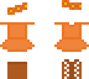preview for Skintober day 3  Pumpkin dress
