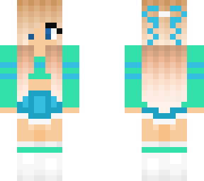 preview for Teal and blue cheerleader