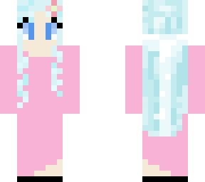 preview for Teal hair pink dress
