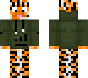 preview for Tiger in dark green hoodie v2