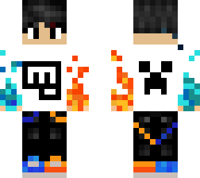 preview for White shirt with blue and red creeper