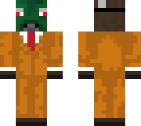 preview for zombie cow mask with orange suit