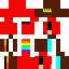 skin for bear with a crown and rainbow shirt