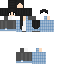 skin for Black Hair Blue Flannel