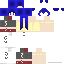 skin for blue hair casual girl