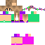 skin for Green, Pink and Purple Flower Girl