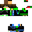 skin for half blue half green gamer
