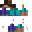 skin for Herobrine with half a pumpkin face