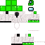 skin for lime green among us character with suit and child on head not mine