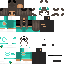 skin for Minecraft another turquoise devil Girl