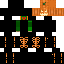 skin for Orange Halloween Pumpkin Skeleton