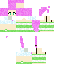 skin for Pink and green cute girl dedicated to my sister