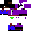 skin for Purple jacket with gloves and purple streak in hair with hood up