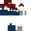 skin for red hair blue dress
