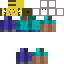 skin for steve with a bee stuck on his head in a container