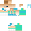 skin for Teal and blue cheerleader
