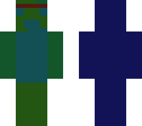 alien with a blue back