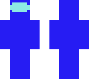 Among us blue character with egg hat