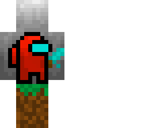 Among us guy with diamond sword