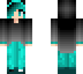 black and cyan skin