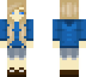 Blonde Girl with blue hoodie