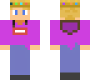 Blonde person with crown and hoodie