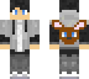 Boy with brown dog hoodie