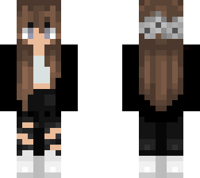 Brown hair with bangs blue eyed