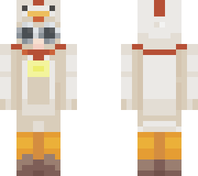 Chicken suit w glasses